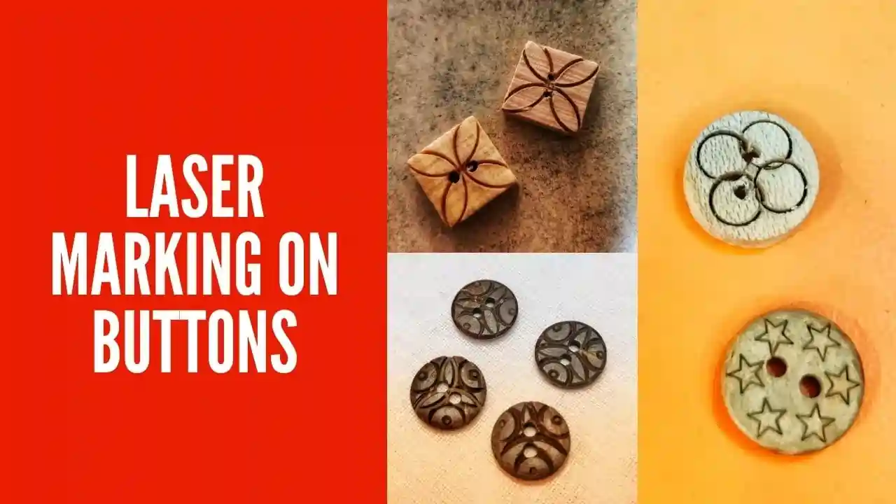 Laser marking on buttons