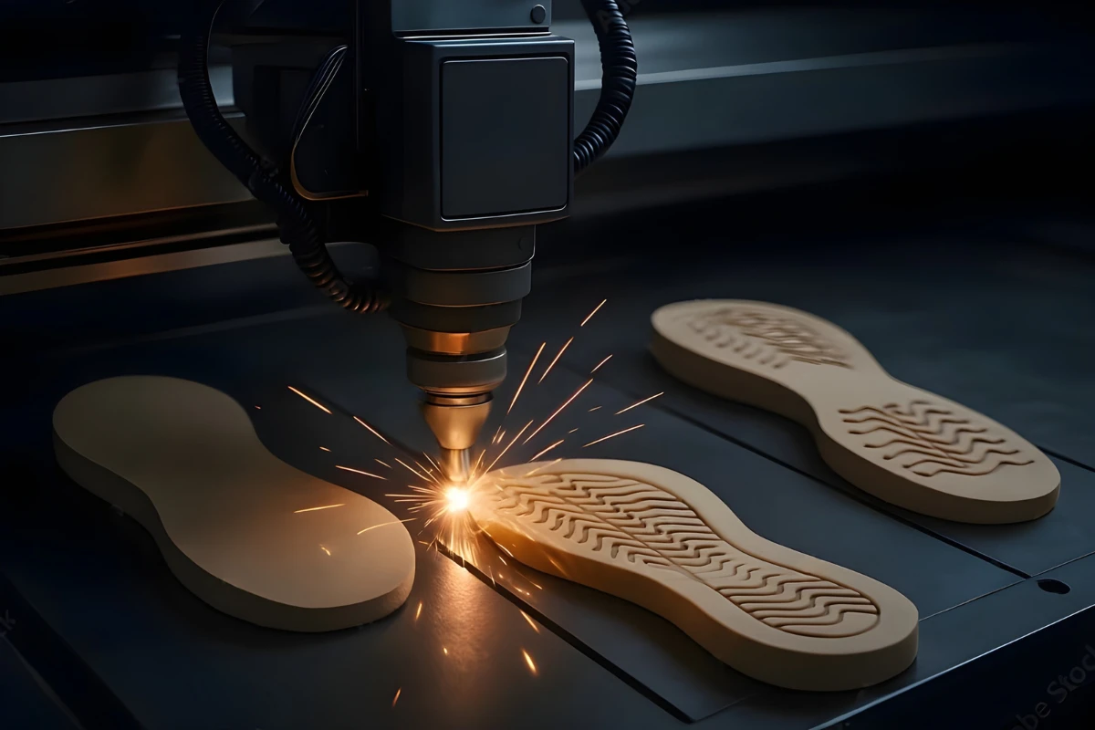 laser marking for slipper sole engraving