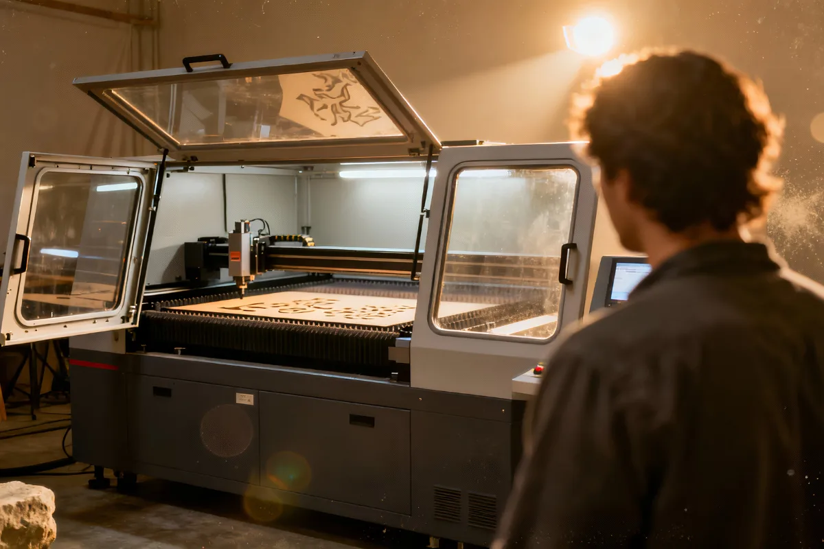 laser cutter with pass through