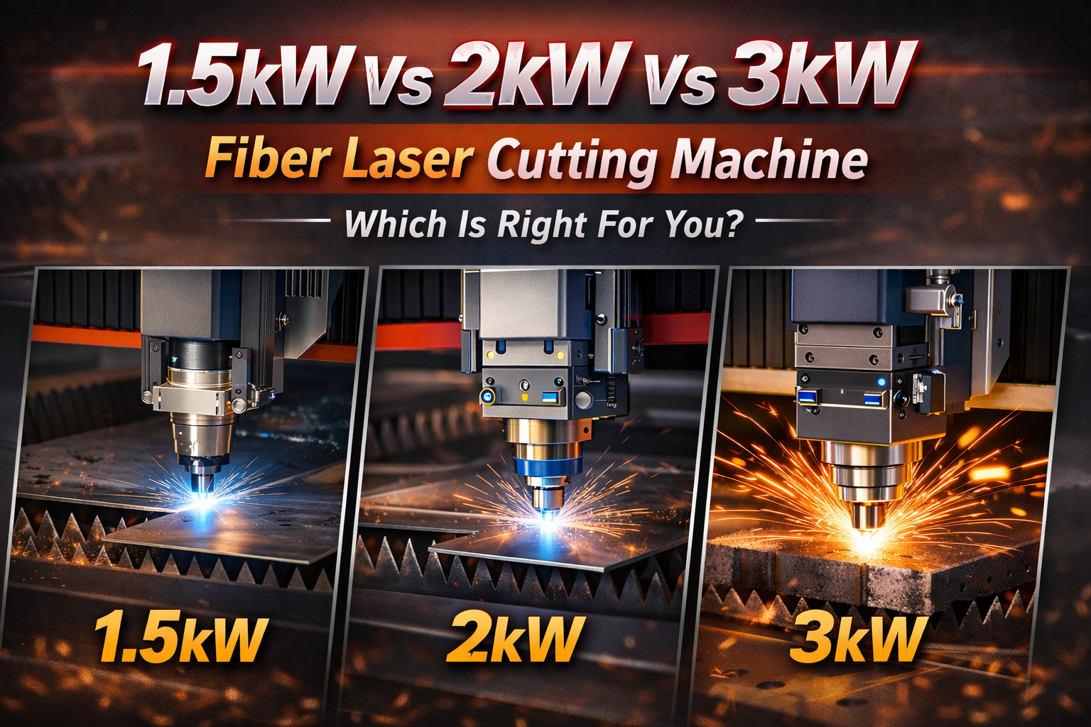 1.5kw vs 2kw vs 3kw fiber laser