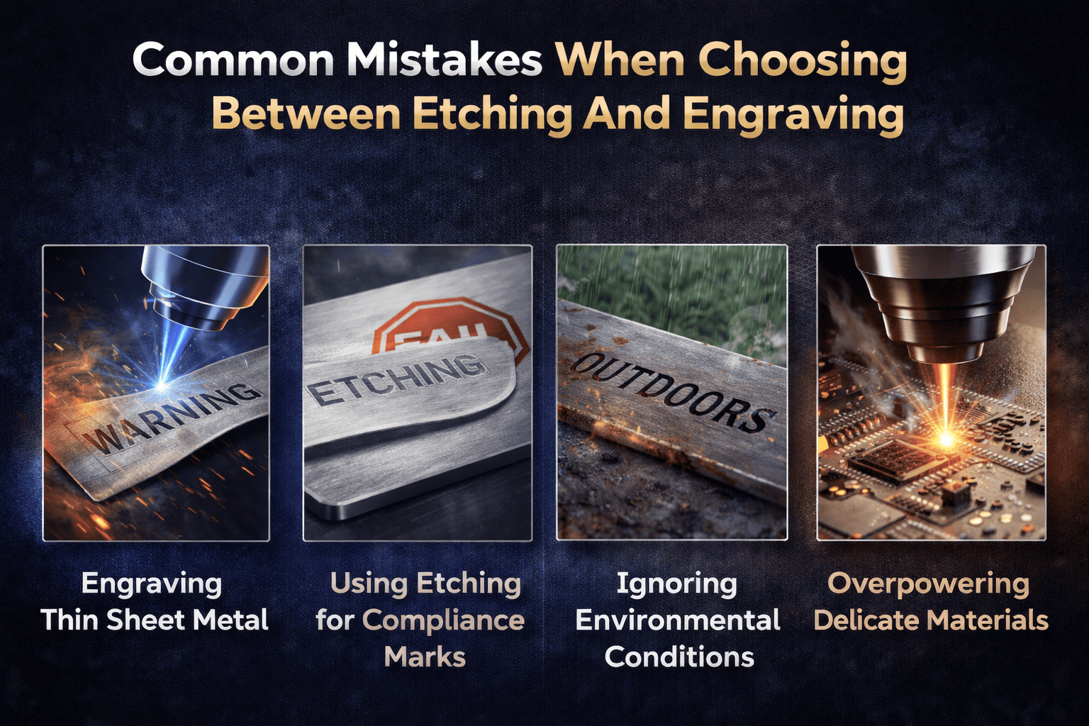 Common mistakes in laser etching vs engraving selection