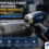 Handheld laser marker engraving a QR code and part data on a metal pipe to improve traceability.